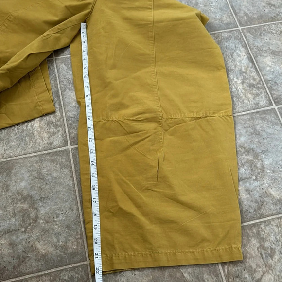 Anthropologie Pilcro Porto Wide Leg Crop Pants Chartruese size 28 Yellow Tan - Picture 12 of 14